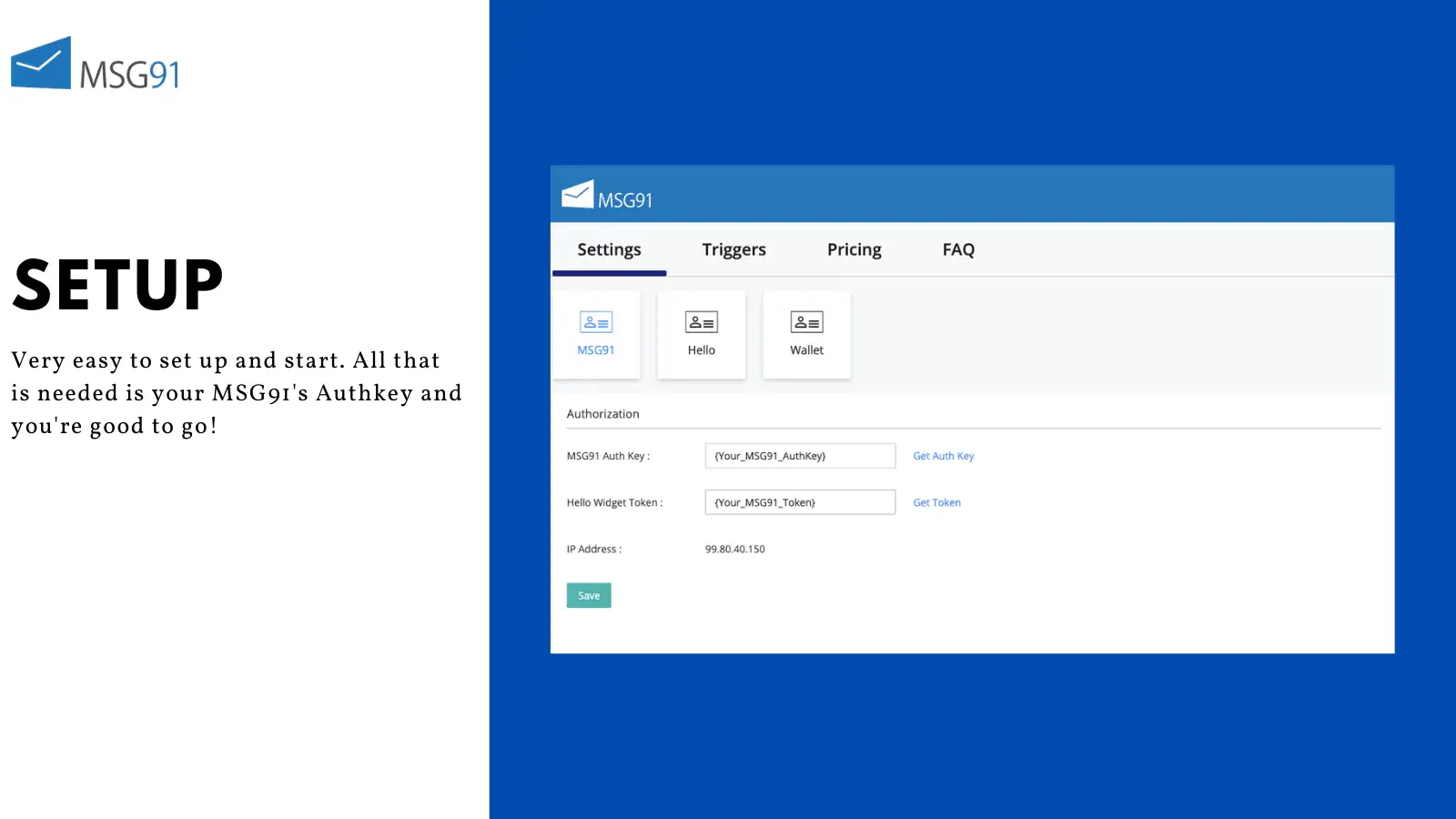 MSG91 integration with iCommerce